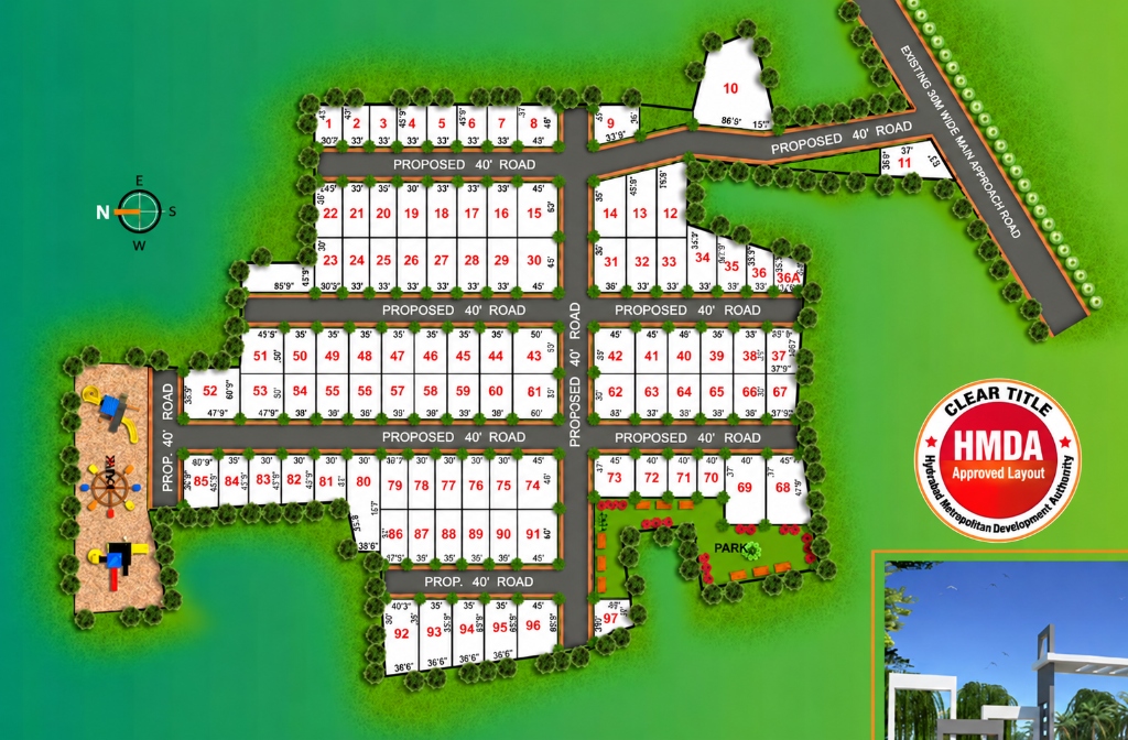 Open plots in South Hyderabad